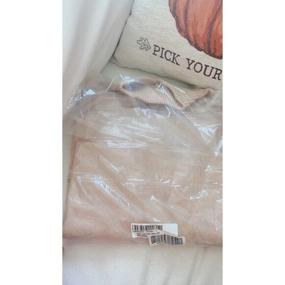 lunya cozy cotton silk zip pullover nutmeg XL - Picture 3 of 7